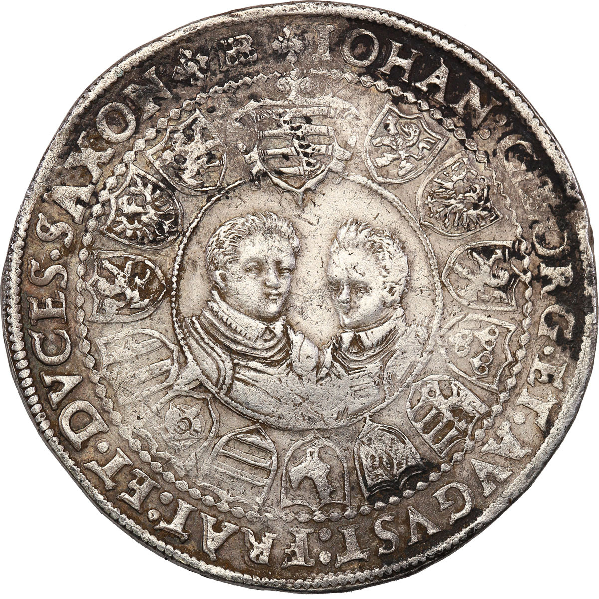 Niemcy, Saksonia. Christian II, Johann Georg I i August (1591-1611). Talar 1603 HB, Drezno